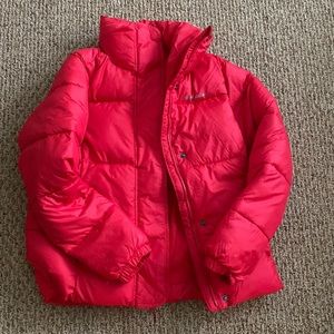 Red Columbia puffer jacket